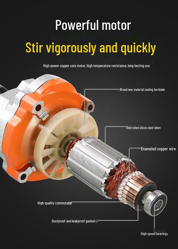 16 Aircraft Electric Handheld Drill Mixer for Cement, Putty, Powder with Forward/Reverse Rotation