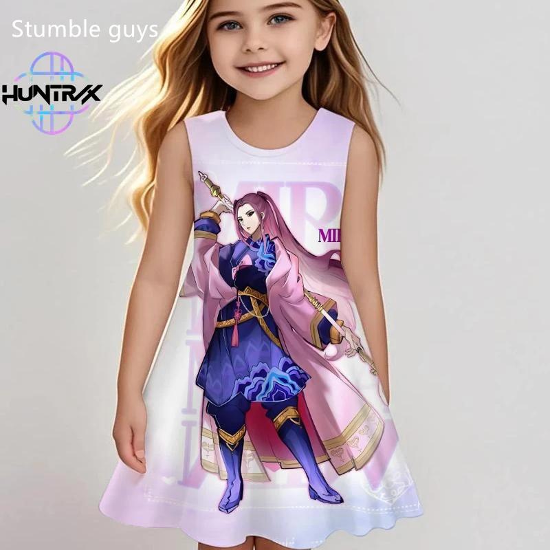 Children's Fashion Printed Clothing Casual Versatile Dresses Girls