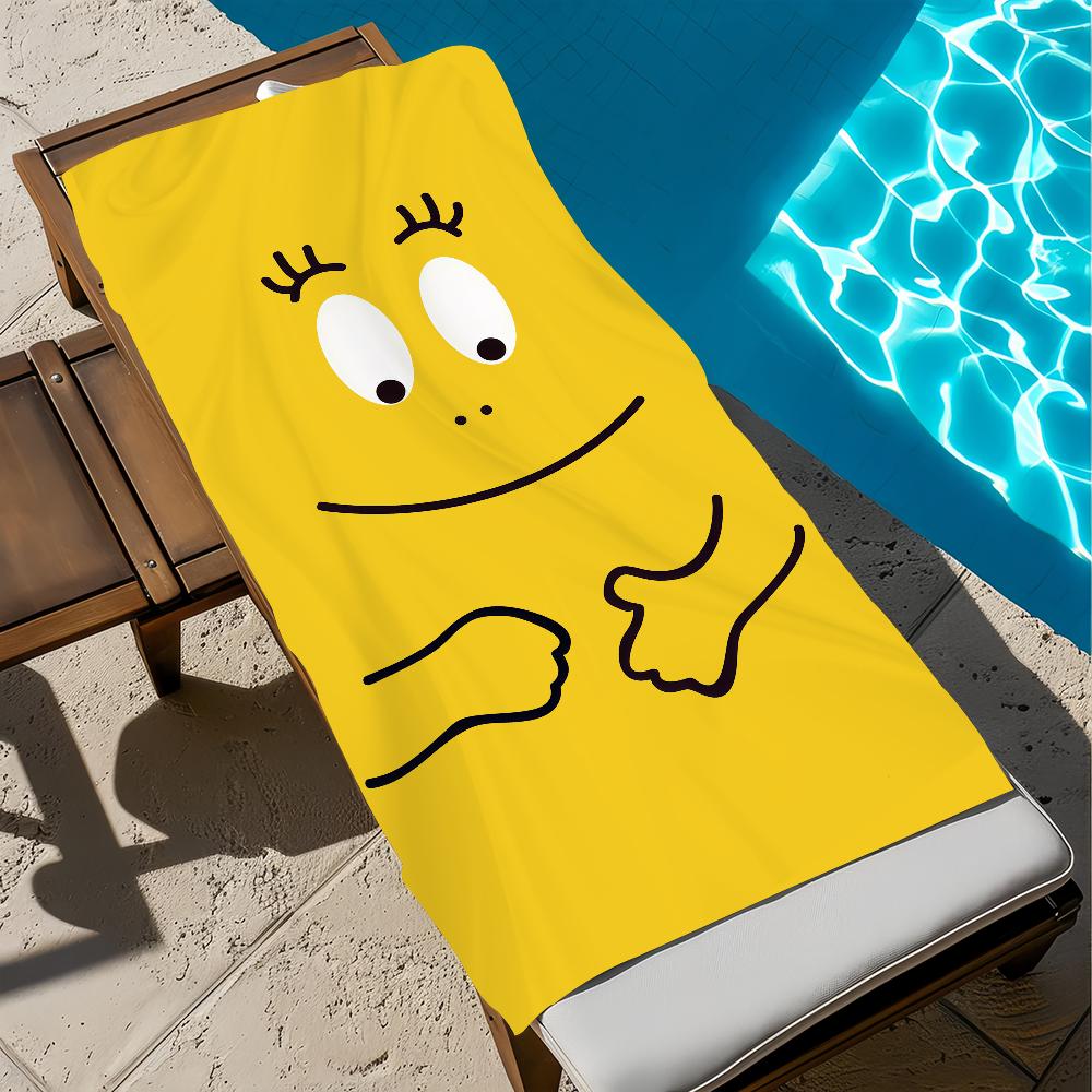 cartoon face art cute funny b-B-Barbapapas Towel soft Beach Towels Trip swim Pool bathing Towel Gym Spa home Decor Gift Holiday
