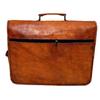 Herr- och damväska i äkta vintage-läder, budväska för laptop, portfölj