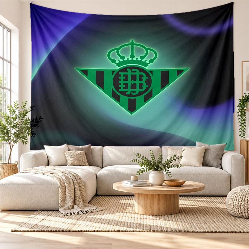 Real Betis Football Wall Tapestry, Soft Fabric Wall Hanging, Decorative Backdrop For Bedroom Home Wall Art