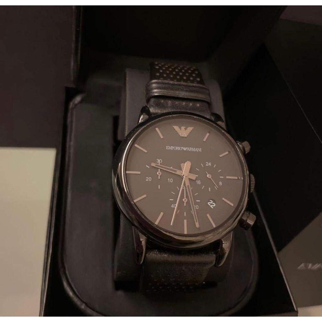 Used EMPORIO ARMANI Chronograph Watch Body AR1737 Anonymous Shipping