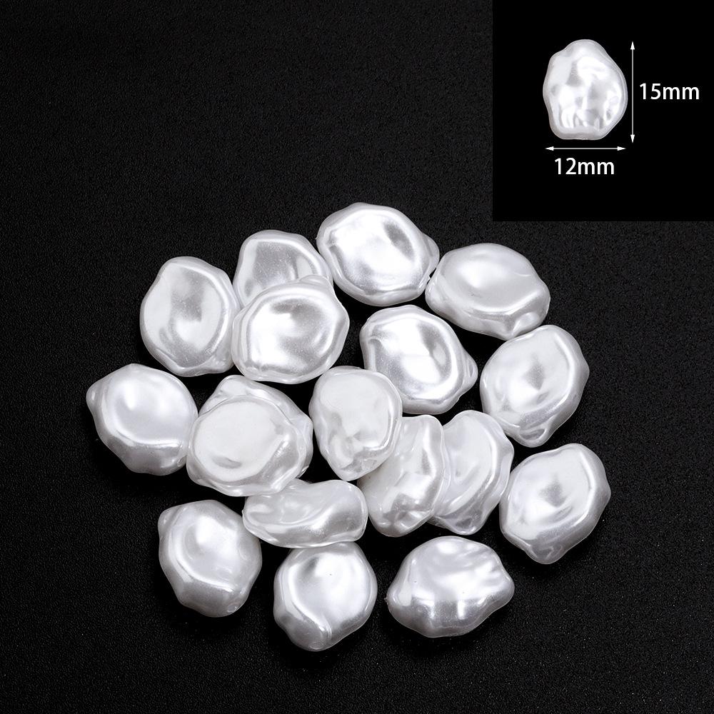 

АБС Неправильный треугольник Белые бусины из искусственного жемчуга - Полуфабрикат, Прямое отверстие, Рассыпные бусины See Details for Specific Size