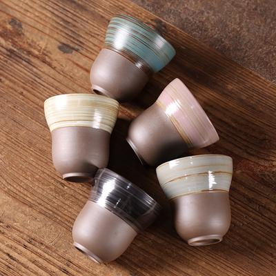 Coarse Pottery Teacup Master Cup Large Medieval Kung Fu Tea Set Single Cup Water Cup Ceramic Retro Japanese Set