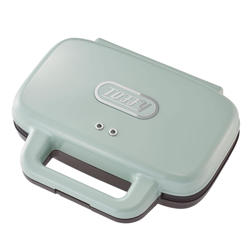 Hot Sand Maker Baking 2 Pieces Wide Plate Easy Retro Cute Breakfast Holiday Morning Living Alone [Toffy/Toffy] K-HS4 (Pale Aqua) K-HS4-PA