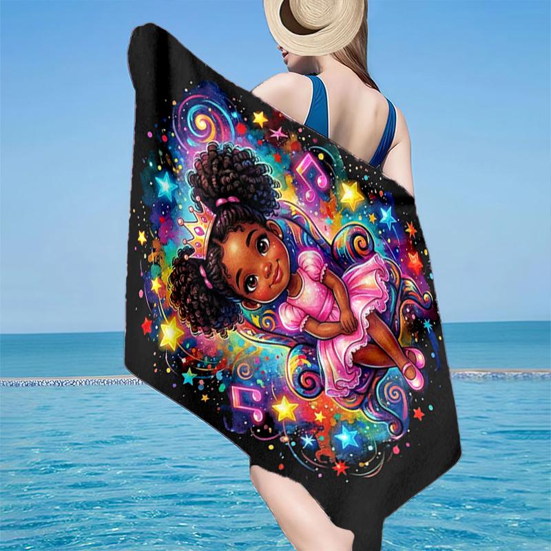 Galactic Princess Adventure Beach Towel, Super Soft Microfiber, Gift for Her/Him, Birthday, for Pool, Beach, Travel, Home Decor Fan gifts