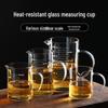 Copo Medidor Transparente de Vidro Borossilicato Resistente ao Calor com Escala - Espessado, Grande Capacidade para Uso Doméstico