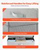 Under Bed Storage with Lids, 805 x 405 x 155 mm, 48L Large Underbed Clothes Storage Containers, Low Profile Gray Under Bed Drawer Shoe Organizer Bins