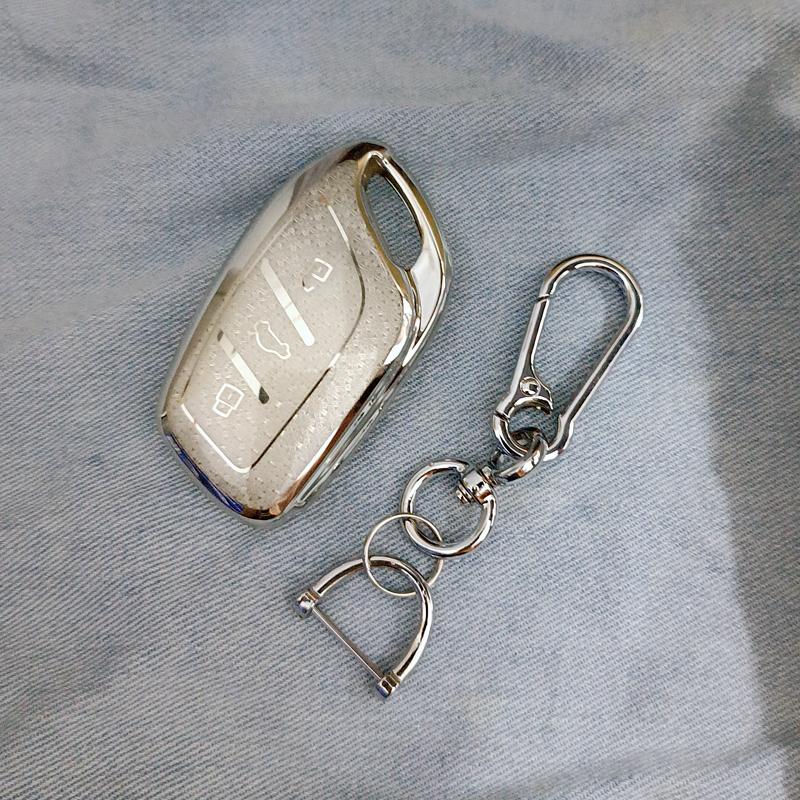 White Diamond Tpu For Mg Zs Hs 5 6 Ezs For Roewe Rx3 Rx5 Rx8 Erx5 I6 I5 Remote Car Key Case Cover Holder Keychain Accessories