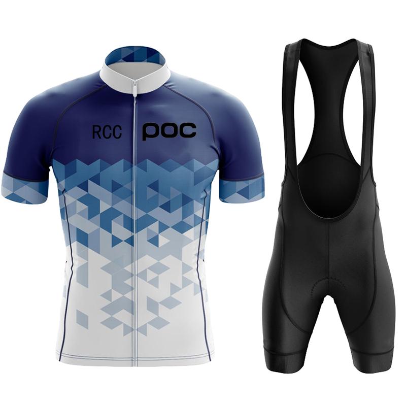 Rcc Poc Men's Cycling Jersey Set Summer Cycling Clothing Mtb Bike Clothing Uniform Maillot Ropa Ciclismo Cycling Suit 2024