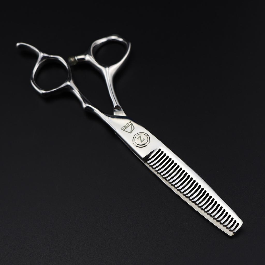 Modello FM-20 da 6,0 pollici, colore argento, forbici per capelli, forbici per capelli, forbici piatte, forbici per frangia, forbici dentate