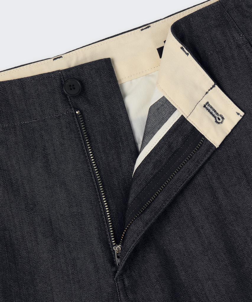 MUSINSA STANDARD Slub Denim-Like Officer Pants [Black]