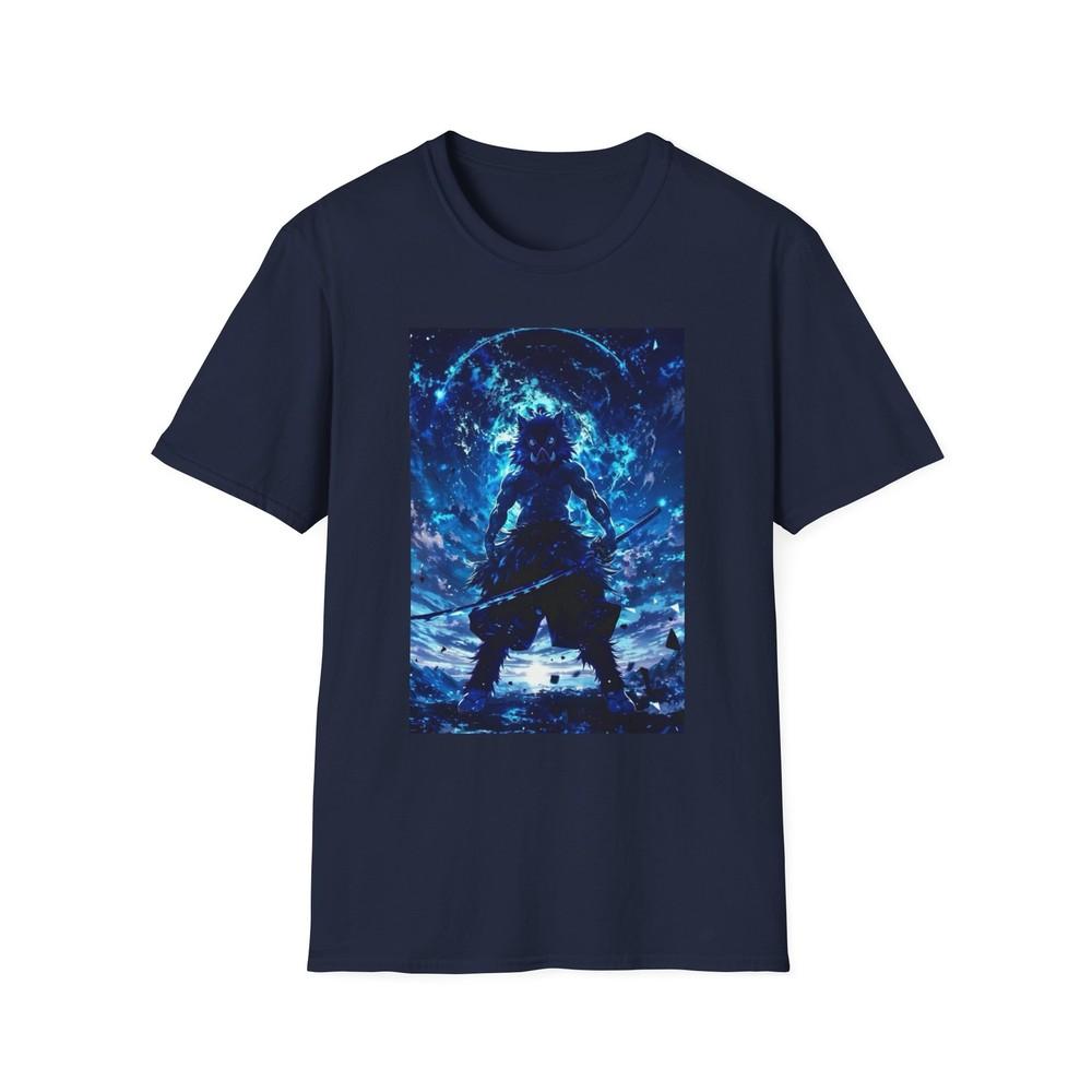 Demon Slayer Unisex Jl Anime TShirt Softstyle Hashibira Dark Blue S