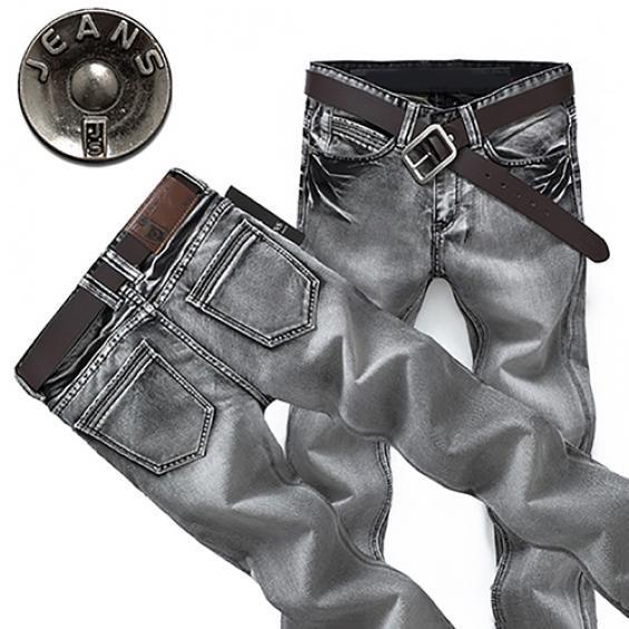 Hombres clásicos de mediana altura recta casual Denim Jeans Pantalones  largos Pantalones de moda comprar a buen precio — entrega gratuita, reseñas  reales con fotos — Joom