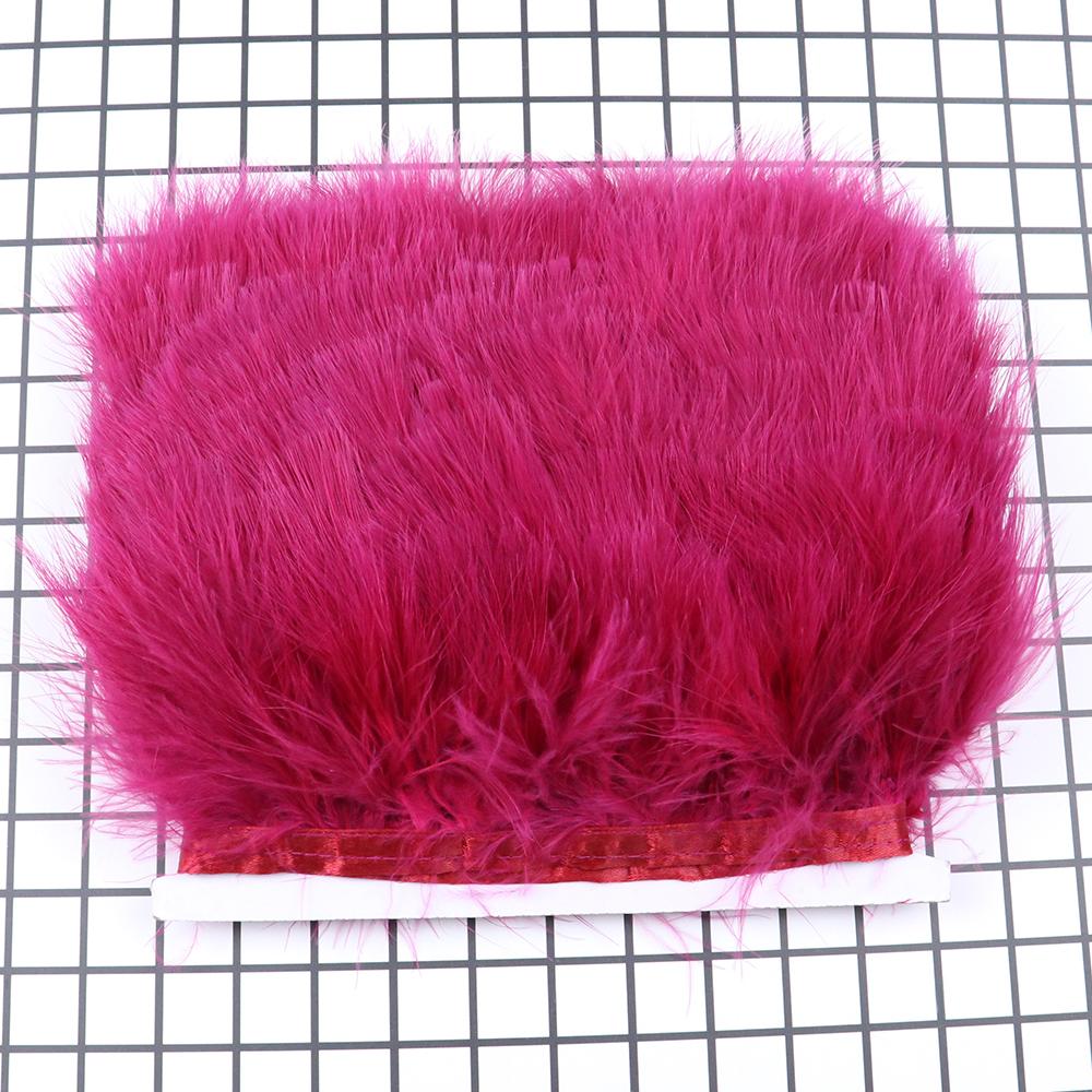 Feather1M 5M 10Meters Dyed Colorful Marabou Turkey Feathers Trim 8-10CM Soft Plumes Ribbon Fringe for Wedding Dress Sewing Decoration
