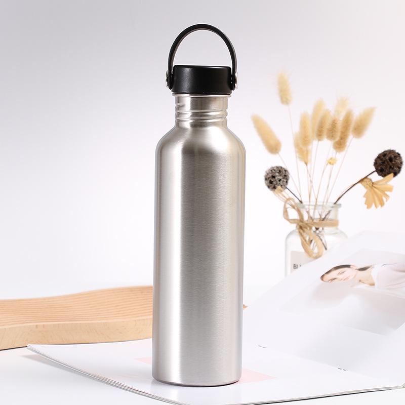 304 Stainless Steel Sports Water Bottle with Bamboo Lid – Large Capacity for Cycling & Mountaineering
