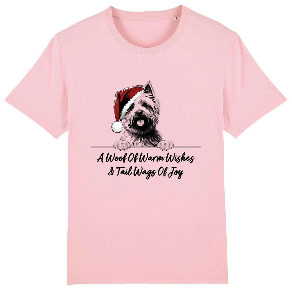 

CAIRN TERRIER Christmas Dog T-Shirt Adults Kids Woof Wishes Tail Wags Xmas Dogs 2XL