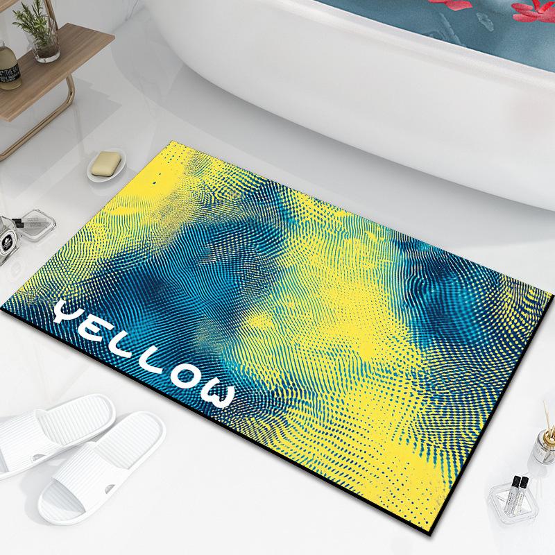 Diatom Mud Technology Dizzy Entry Door Porch Bathroom Mat Absorbent, Non-slip and Dirty Household Carpet New Room