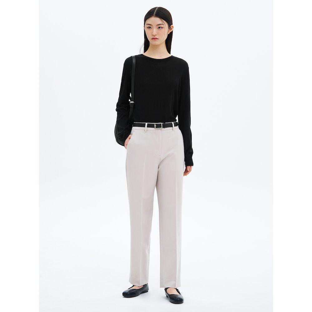 8SECONDS Spring Basic Slim Fit Slacks Beige