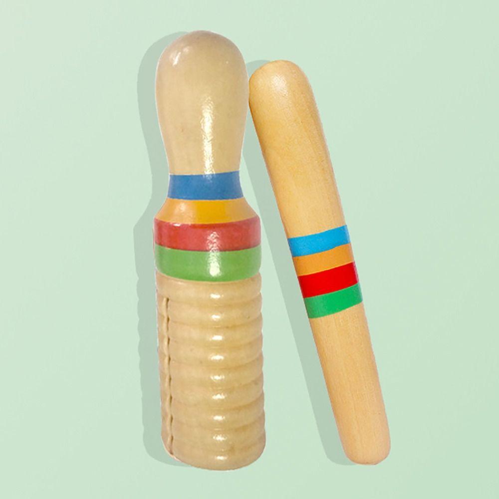 Solid Wood Thread Frog Drum Orff Instruments Percussion Instruments Single Ringing Drum Musical Toy Percussion Cylinder