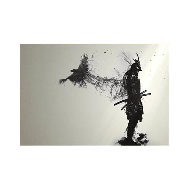 

Самурай, простая настенная живопись, постеры, животные чернила, холст, живопись, фреска для гостиной, спальни, домашние фотографии, декор, 20*40cm No Frame