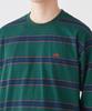Embroidery for Green [Cliff Mayer] One-point Multi-border Long-sleeved T-shirt Men, Medium,