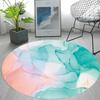 Pink Blue Marble Round Rug Abstract Modern Marbling Art Carpet for Living Room Bedroom Playroom Chair Rugs Non-slip Floor Mat