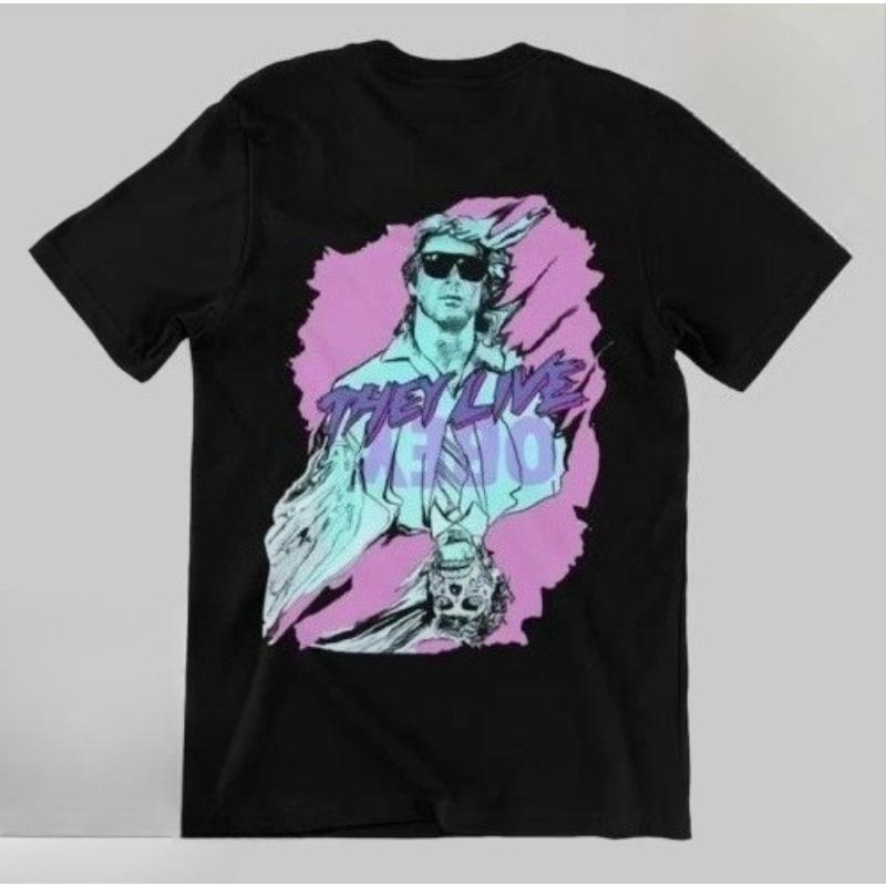 ZX Summer They Live Tshirt They Live Movie Shirt Mens Round Neck Short Sleeved Tshirt S