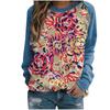 Women's hoodie 3D digital printed round neck hoodie with shoulder inserts for autumn winter women's wear