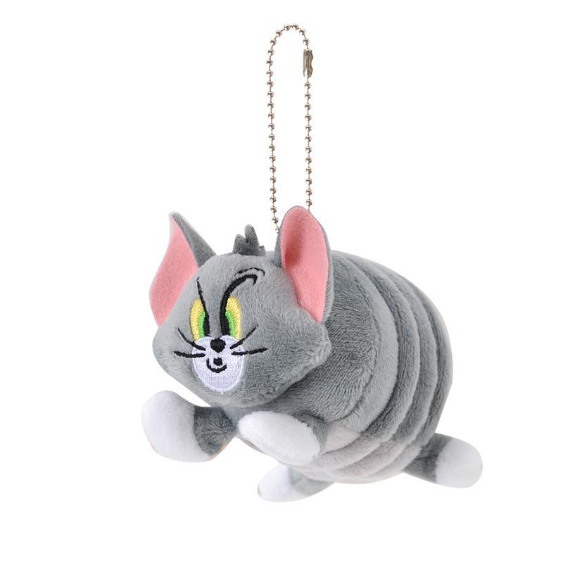 Tom and Jerry Cat & Mouse Plush Toys: Keychain Charms & Pendant Gift for Kids