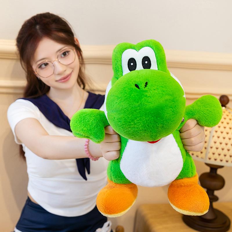 Cute Yoshi Green Dinosaur Plush Toy Soft Stuffed Plush Doll Comfortable Throw Pillow Home Decor Collection Holiday Gift