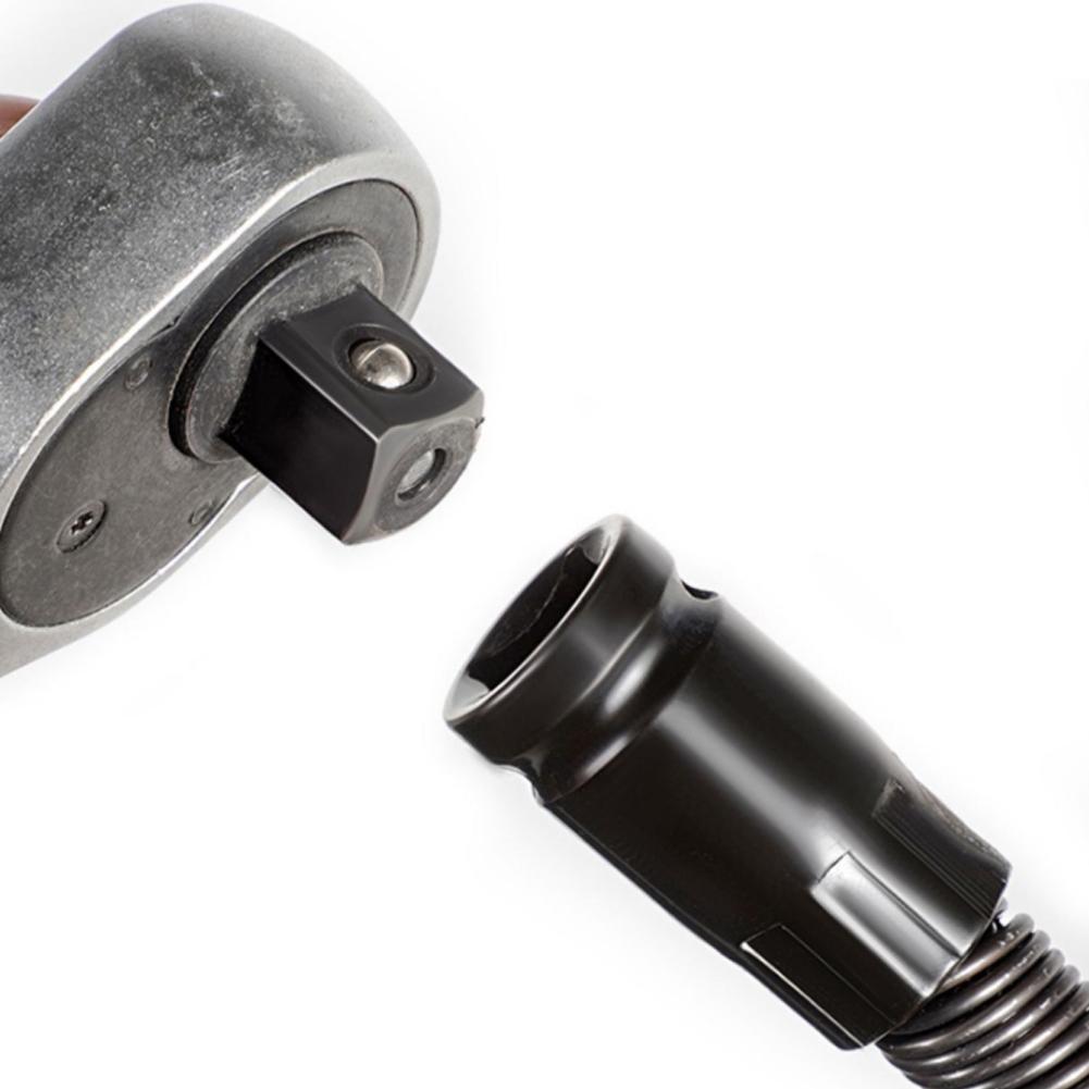 250mm/350mm Flexible Socket Ratchet Extended Wrench Connecting Rod 360-degree Free Rotation Connector Motor Repair Tool