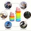 Silicone Foldable Water 420/500ml Bottle for Sports Leakproof Water Bottle with Carabiner Collapsible Cycling Water Bottle