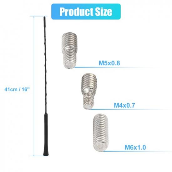 16" Car Antenna Radio AM FM Antenna Aerial 40.5cm Universal Black