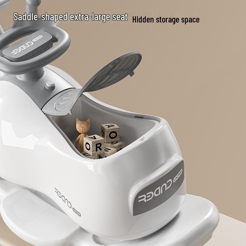 Multifunctional Baby Rocking Horse & Peanut Car with Silent Wheels and Anti-Rollover Design