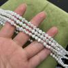 1String, White Natural Shell Mother of Pearl Beads, 5-6mm, Boho Handmade Double-sided Light Beads for Jewelry Making DIY Necklace Accessories 36cm