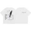 T-shirt Merch Kanye West Vintage Lavato Grafica Unisex Oversize Girocollo Cotone Manica Corta Top Y2K Retro Streetwear Top Estivo