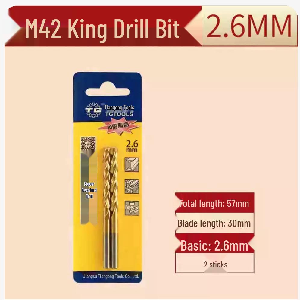 Tiangong M42 Overlord 8% Cobalt High-Speed Steel Twist Drill Bit for Stainless Steel