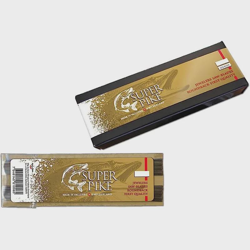 Swiss Imported Super Pike Metal Pattern 6/0 Curved Saw Blades, 12 Fine-Tooth Blades Per Pack