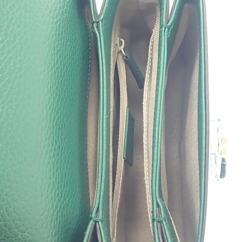 Gucci 607720 Schultertasche grün Kalbsleder Damen