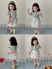 Stylish Korean Toddler Girls Summer Outfit Soft Cotton Short Sleeve T-shirt And Skirt Set
