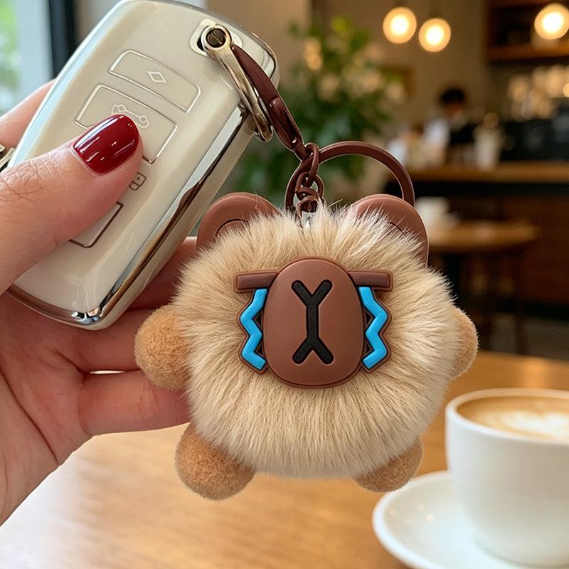 Year of the Sheep Lamb Keychain: Cute Plush Pendant for Students' Bags