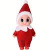 Mini Infant Doll Kawaii Christmas Plush Playthings Colorful Dollhouse Shelf Accessories Xmas Decor Gift Idea Toy Ideal for Girl Boy Children Adult