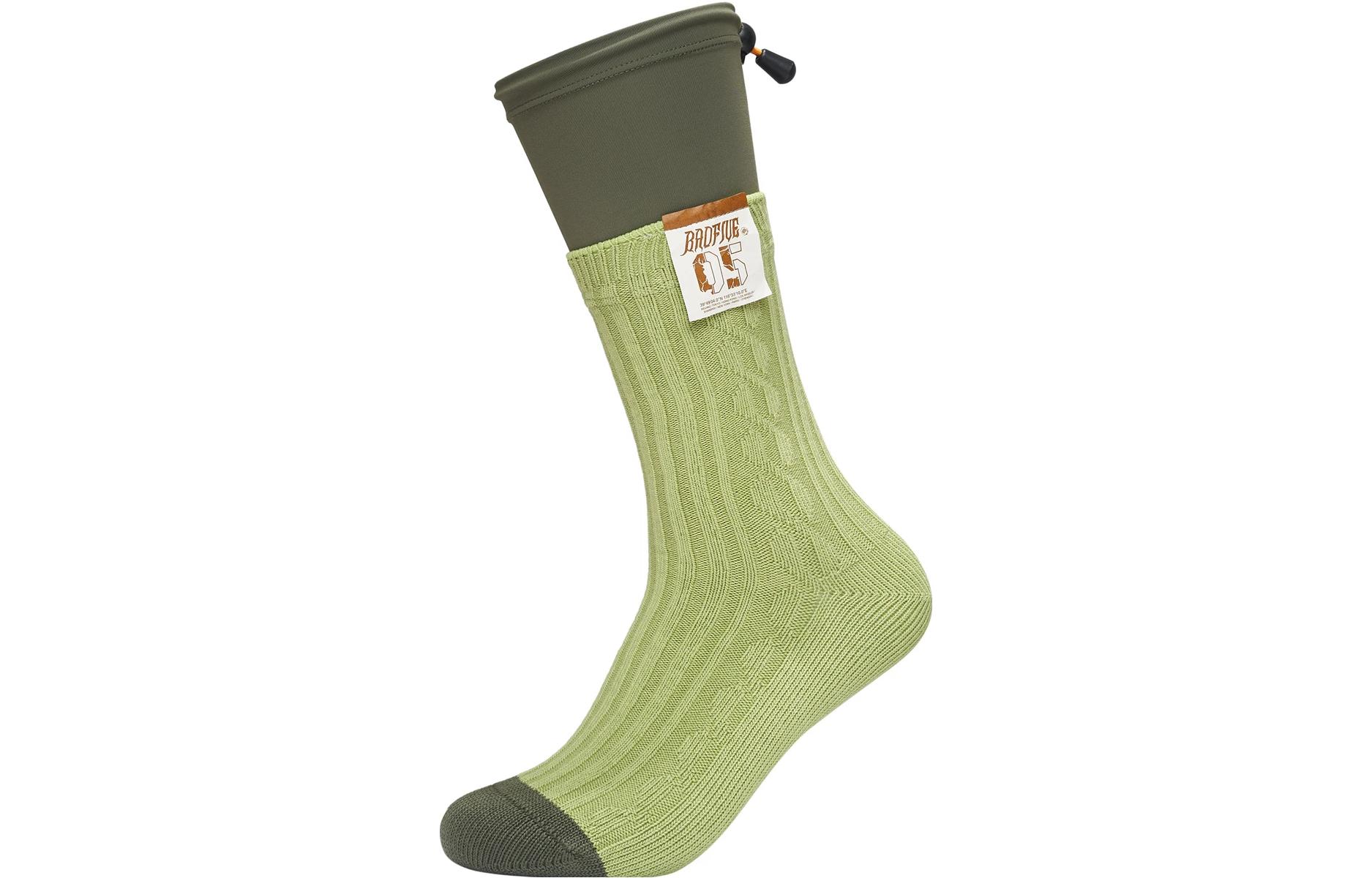 Li Ning Badfive Crew Socks Unisex 1 Pack Moss Green AWLS325-2 L