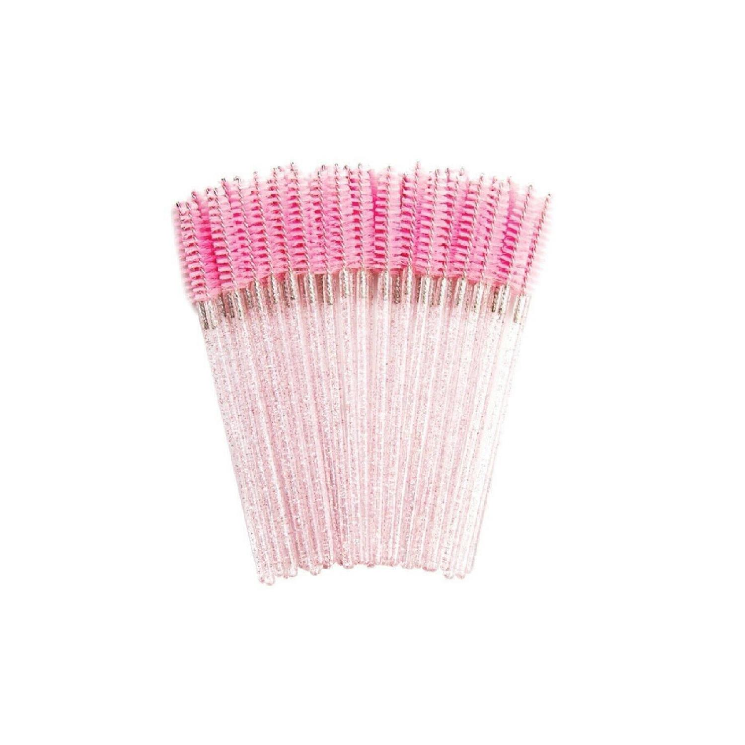 

Щітка для розчісування брів і вій 50 шт світло-рожева