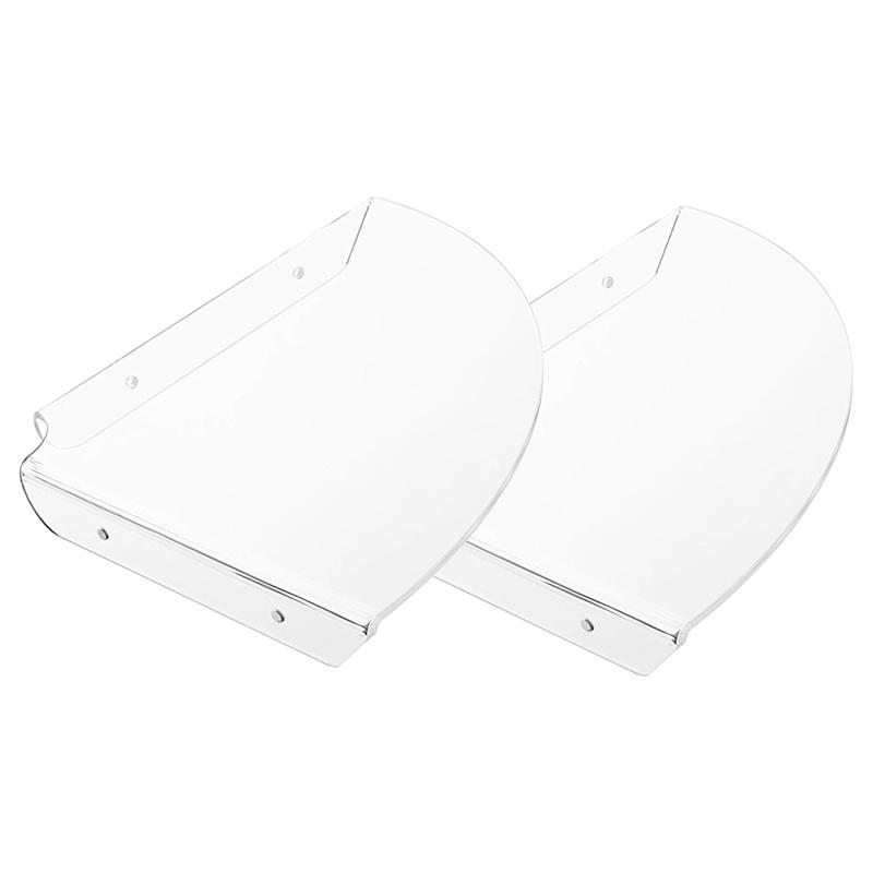 A95I-2Stk Acryl Eckregal Schwebendes Wandregal Aufbewahrungsregal Display Lautsprecher Organizer Schlafzimmer Küche Aufbewahrungshalter