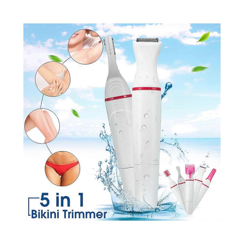 Epilatore Elettrico Multifunzione 5 in 1 per Donne Rimuovi Peli Rasierer Rasoio per Sopracciglia Ascelle Bikini Gamba Depilador Feminino