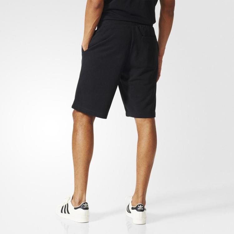 Adidas Originals Trefoil Logo Print Casual Running Shorts Men Bottoms Black AJ7634