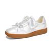 Leather women's summer new square head flat-soled sports shoes women's casual single shoes versatile