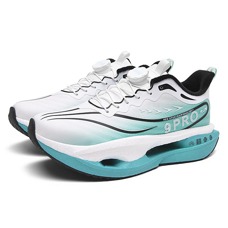 9Pro fleece warm carbon board running shoes leather surface waterproof youth sports shoes
